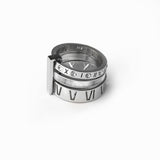 Triple Roman Numeral Ring | Silver