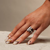 Triple Roman Numeral Ring | Silver