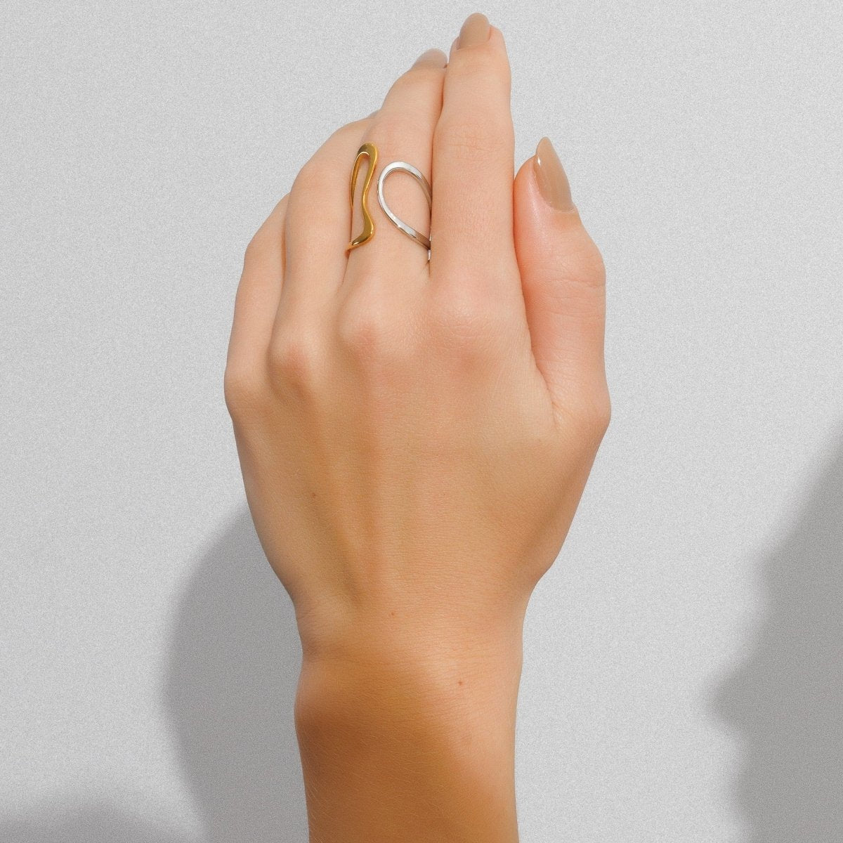 Contour Adjustable Ring | Gold & Silver Mix