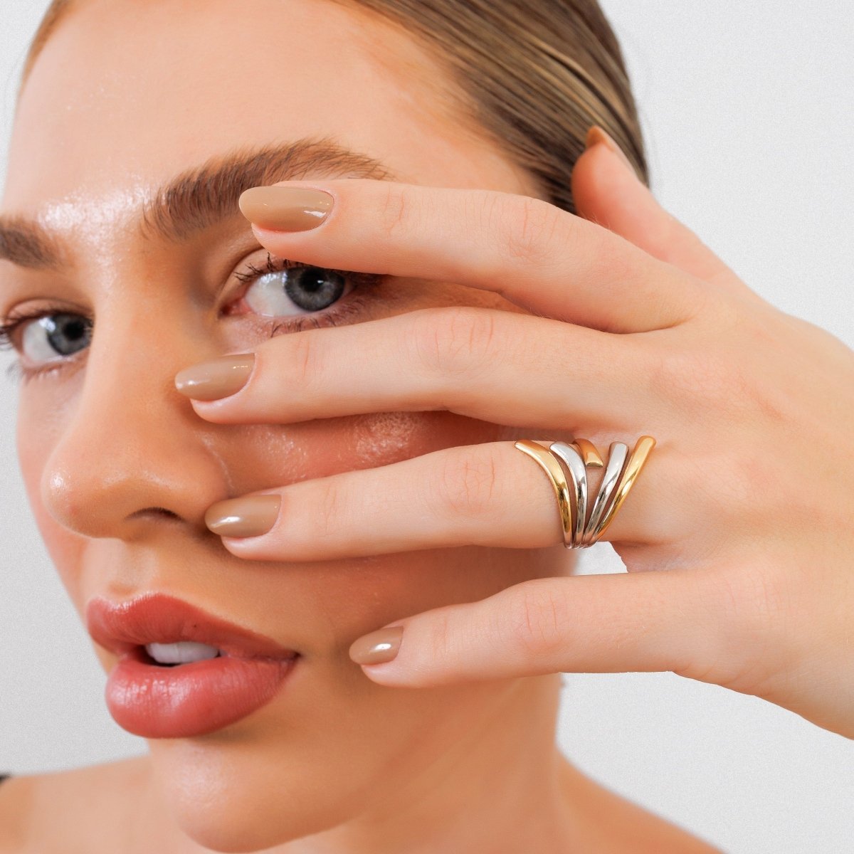 Flow Adjustable Ring | Gold & Silver Mix