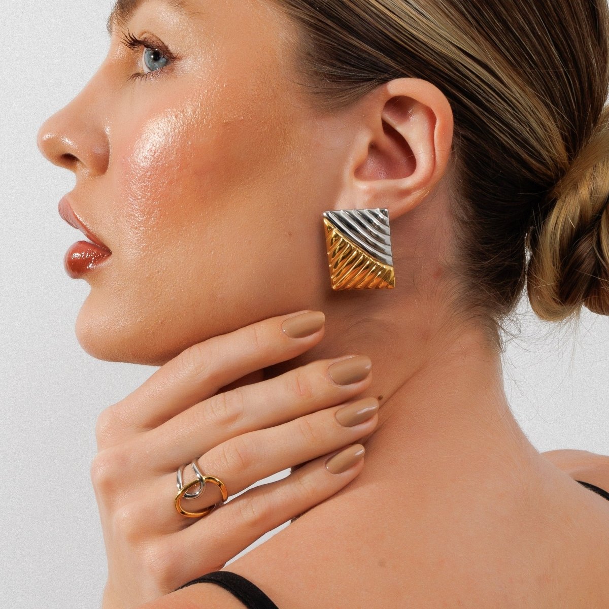 Bonds of Light Adjustable Ring | Gold & Silver Mix