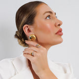 Waves Adjustable Ring | Gold & Silver Mix