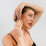 Wave Adjustable Ring | Gold & Silver Mix