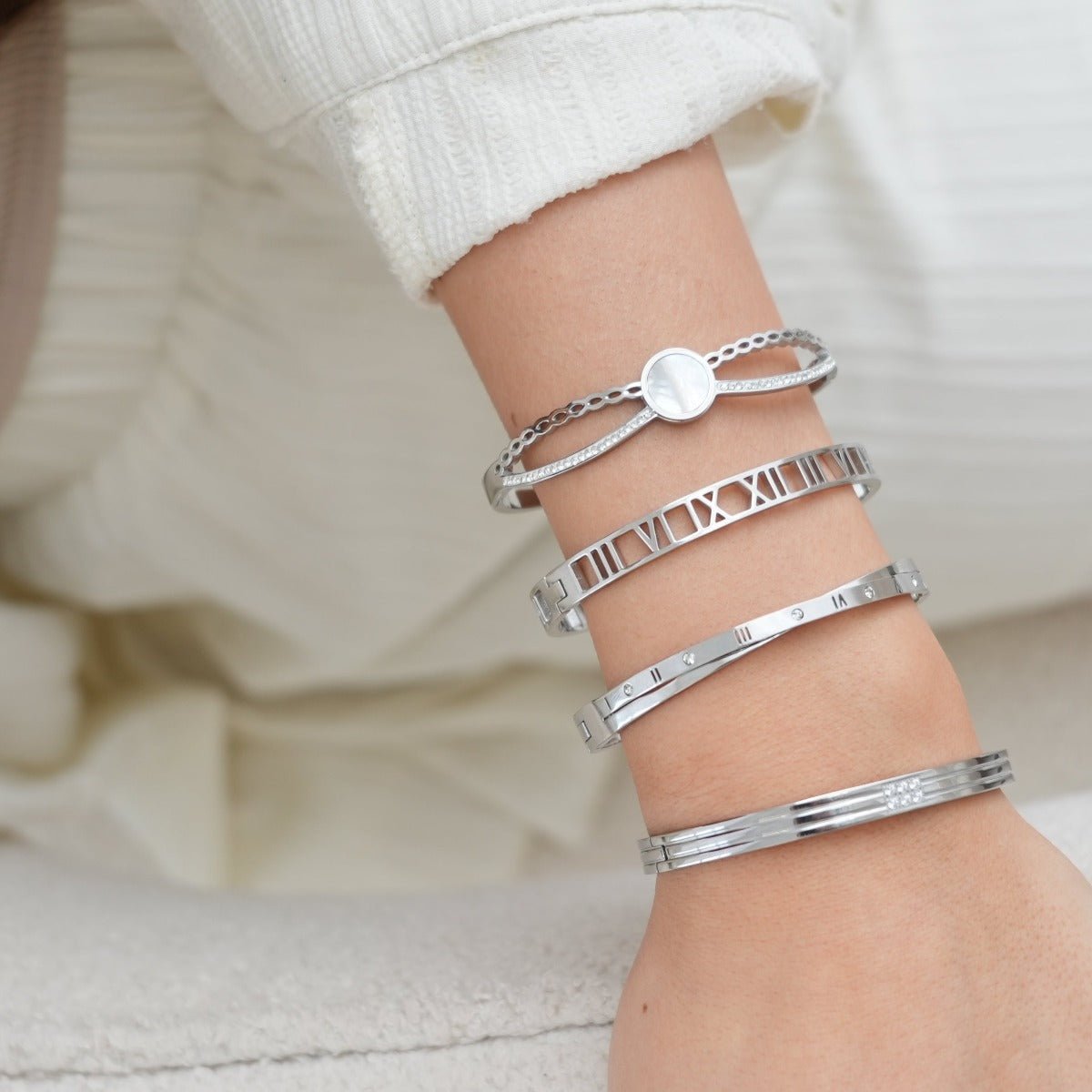 Roman Numeral Bracelet | Silver