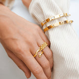 Navette Crystal Bracelet | 18K Gold