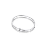 Cross Bangle | Silver