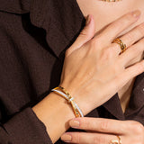 Roman Zirconia Bracelet | 18K Gold