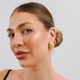 Textured Sphere Earring | 18K Gold