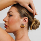 Triad Shine Earring | 18K Gold & Silver