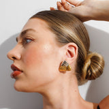 Triad Shine Earring | 18K Gold & Silver