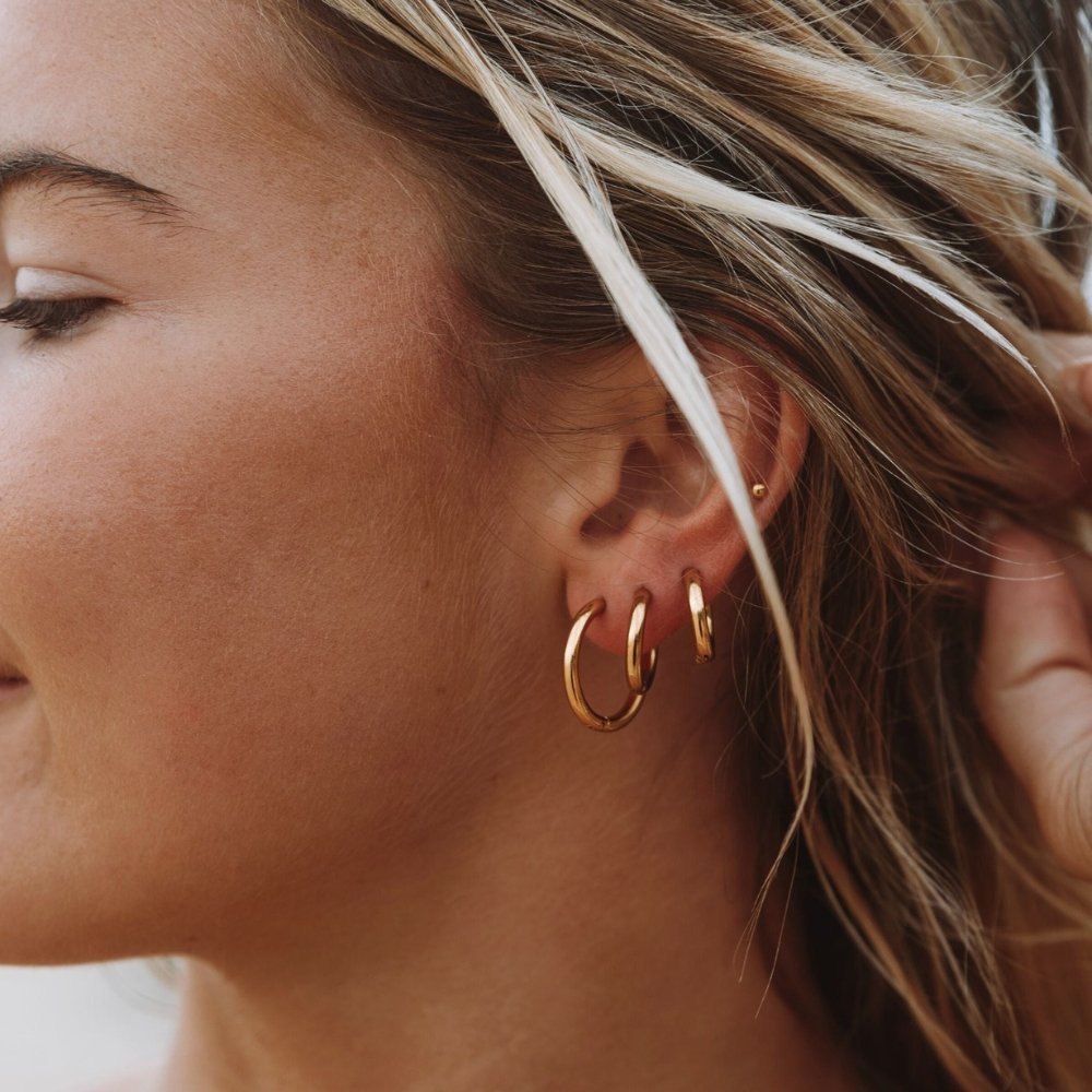 Triple Hoop Earrings Set | 18K Gold