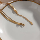 Celina Triple Layer Chain Necklace | 18K Gold