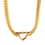 Minimalist Heart Choker Necklace | 18K Gold