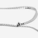 Minimalist Heart Choker Necklace | Silver