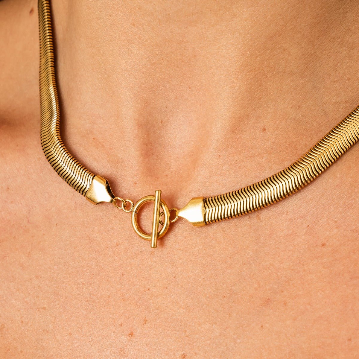 Gaia Mesh Choker Necklace | 18k Gold