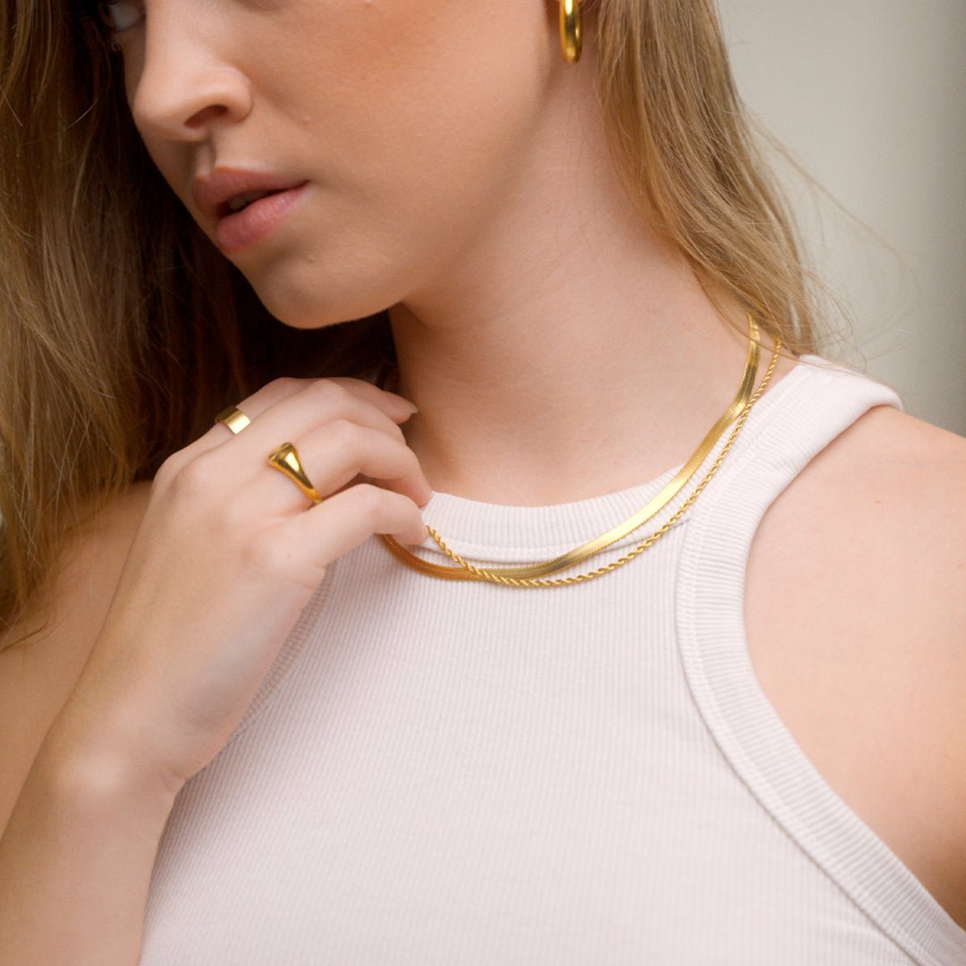 Melina Layered Necklace Set | 18K Gold