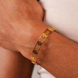 Open Clover Bangle | 18K Gold