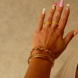 Triple Spiral Bracelet | 18K Gold