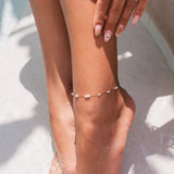 Delicate Pearl Anklet | 18K Gold